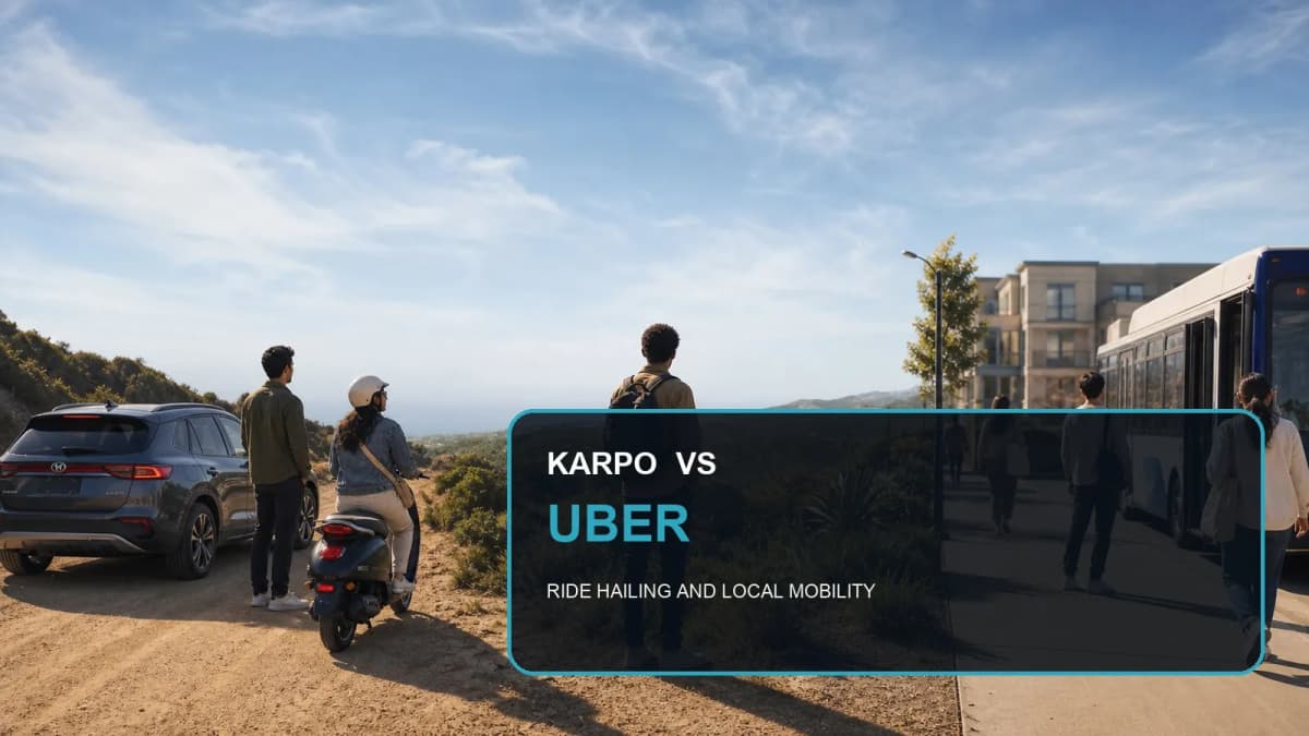 Karpo versus Uber in a photorealistic editorial comparison.