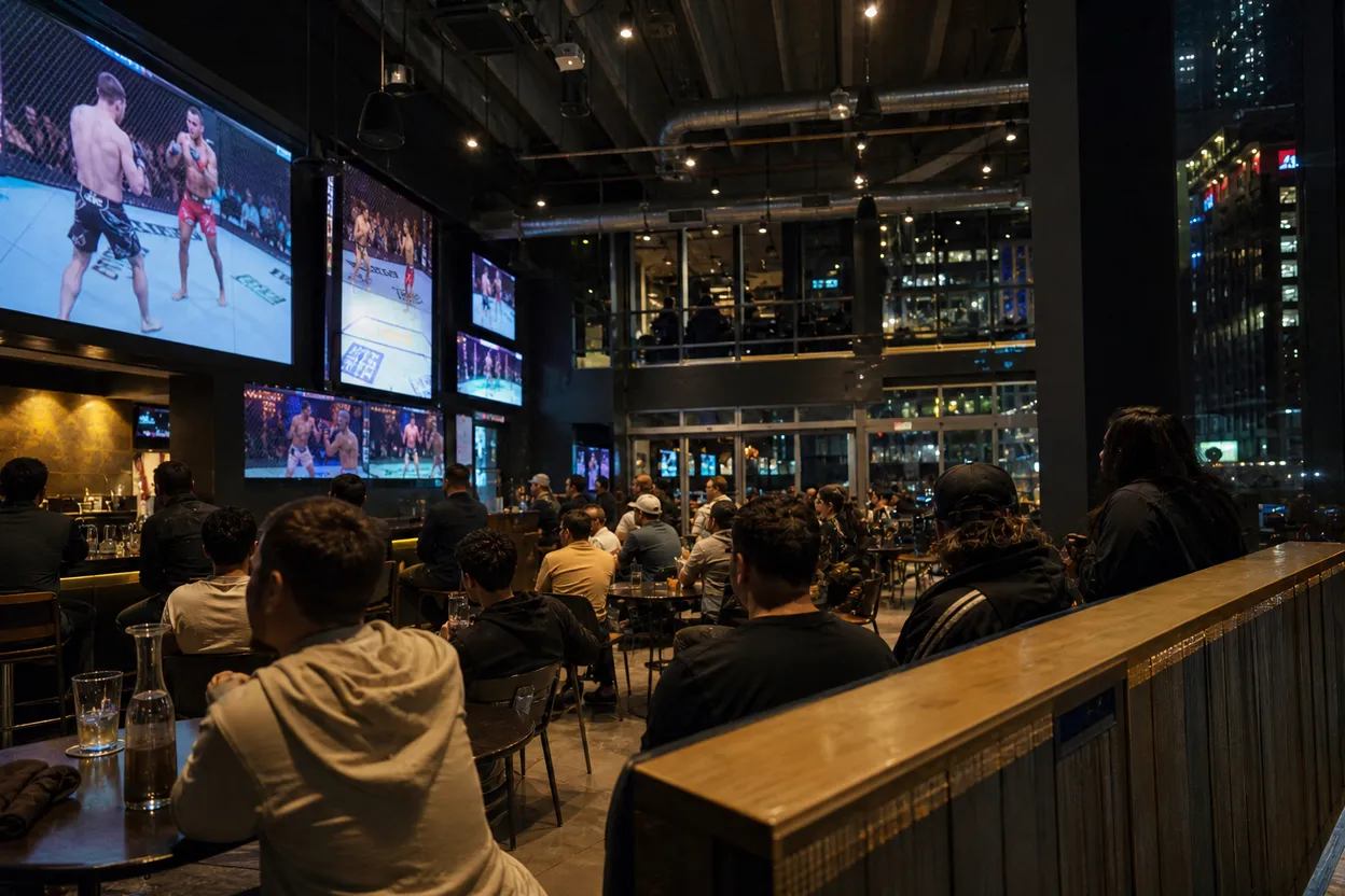 Cover scene for UFC Pay-Per-View at Legends: A Midtown Table Plan for Late Cards