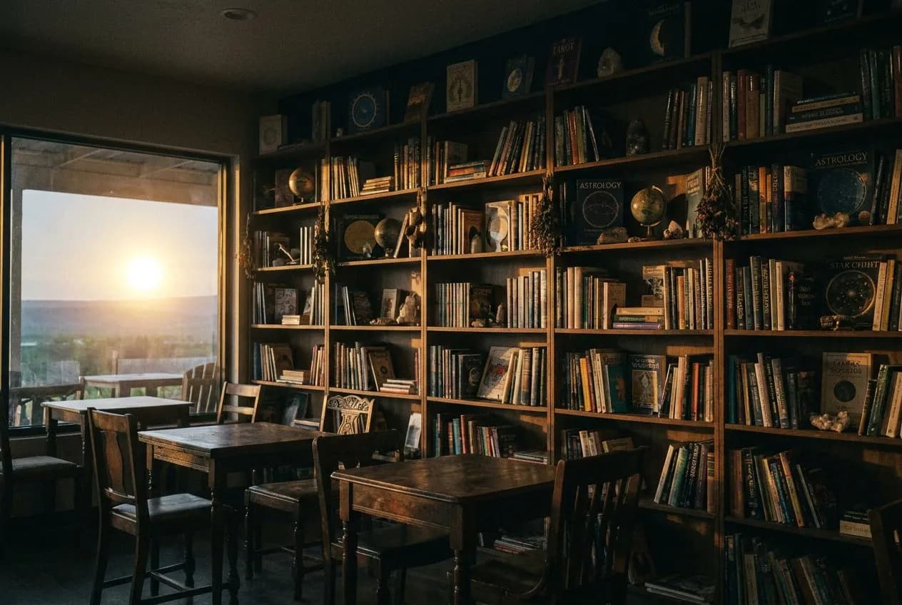 ula cafe's occult library when ludlow street's esoteric readers arrive for afternoon tarot