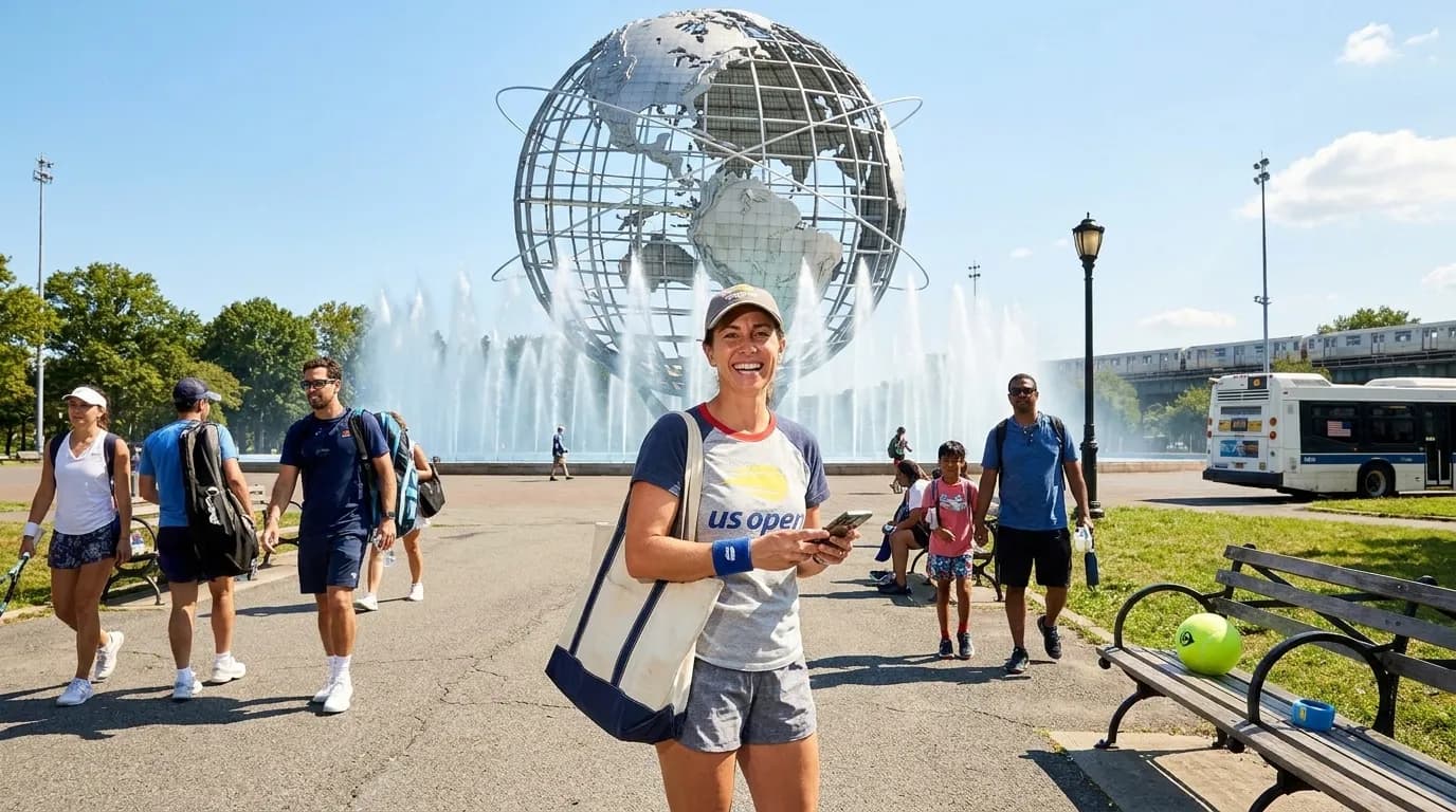 Photorealistic New York scene for Unisphere Photo Walks That Pair Naturally With US Open Days.