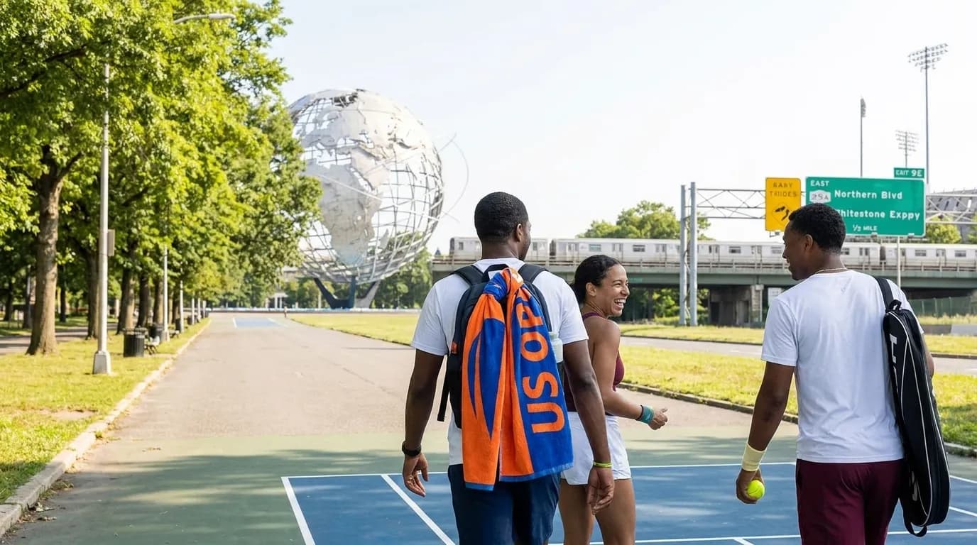 Bright editorial scene supporting Unisphere Photo Walks That Pair Naturally With US Open Days.