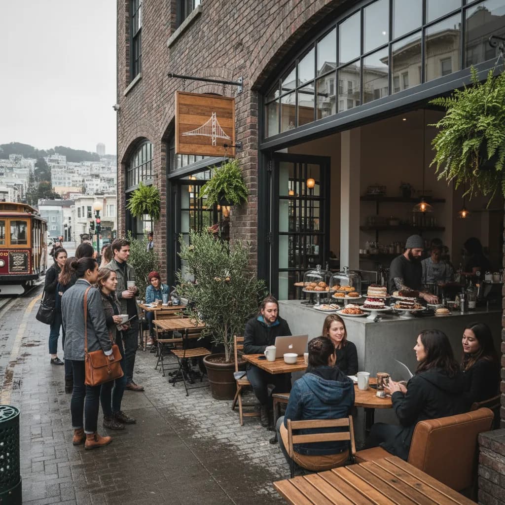 Local route detail for Best Cafes In San Francisco For Work And Catchups in SF.
