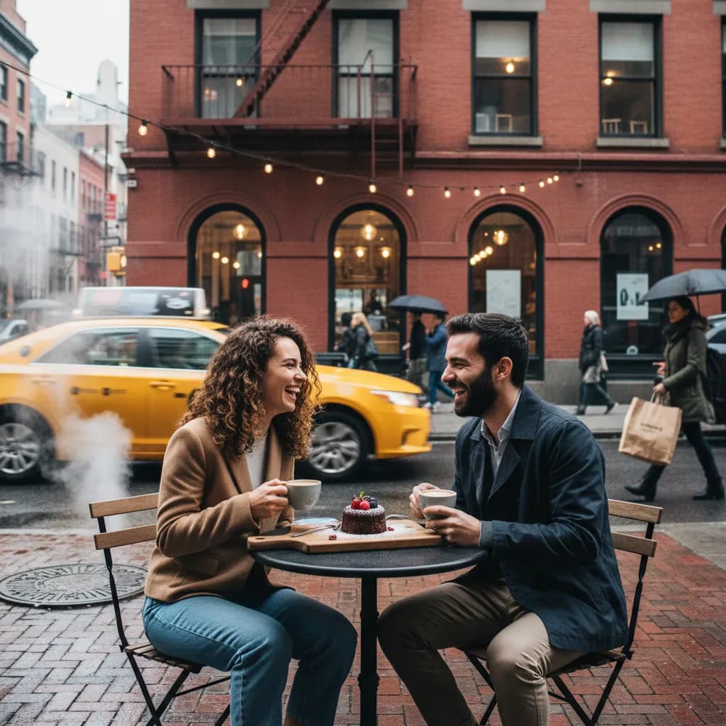 Editorial scene for Best Coffee Shops In NYC For Catchups And Dates in NYC.
