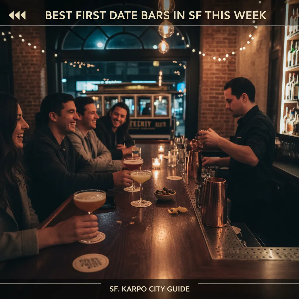 Editorial scene for Best First Date Bars In SF This Week in SF.