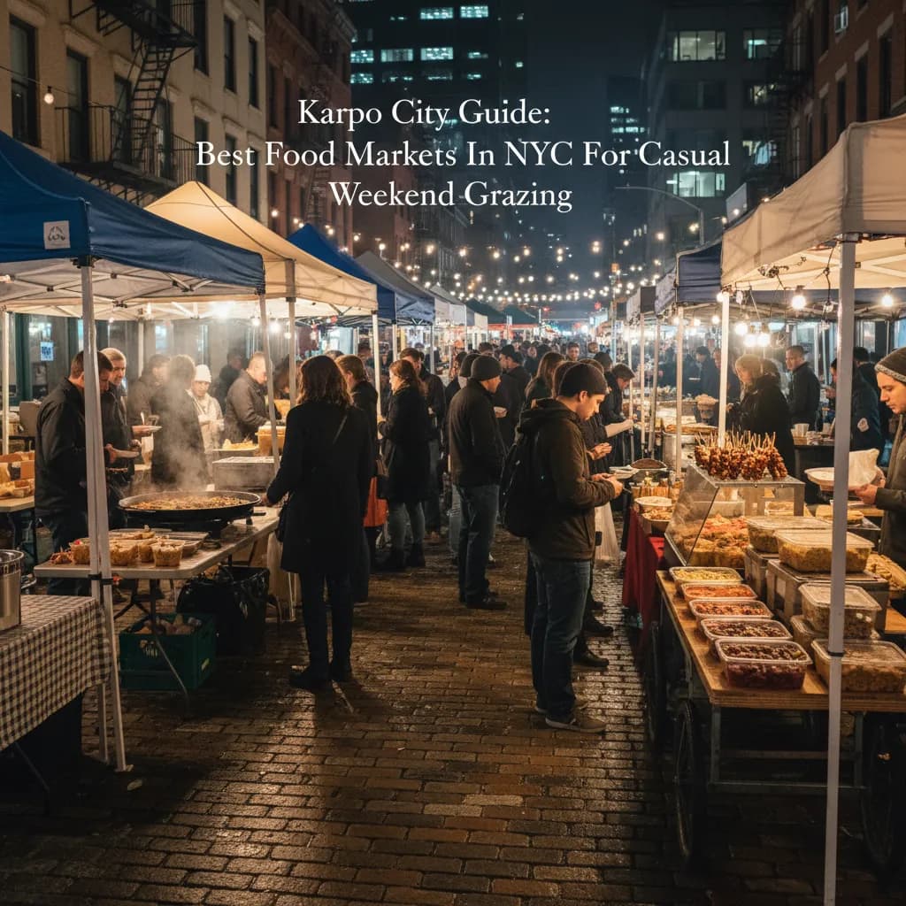 Editorial scene for Best Food Markets In NYC For Casual Weekend Grazing in NYC.
