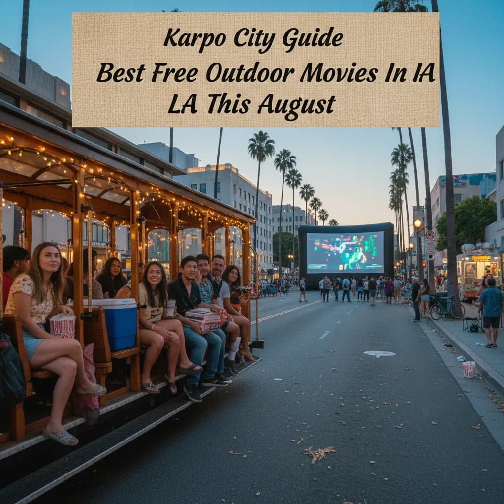 Editorial scene for Best Free Outdoor Movies In LA This August in LA.