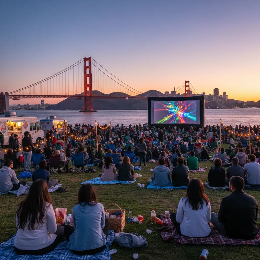 Editorial scene for Best Free Outdoor Movies In SF This August in SF.