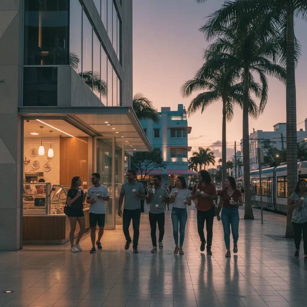Cover image for Best Ice Cream In Miami After Sunset Walks in Miami.