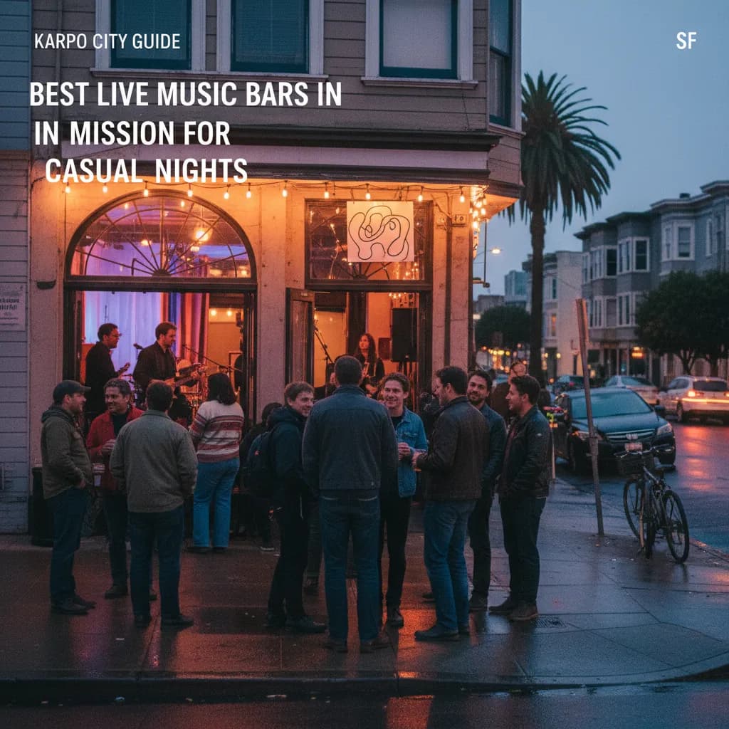 Editorial scene for Best Live Music Bars In Mission For Casual Nights in SF.
