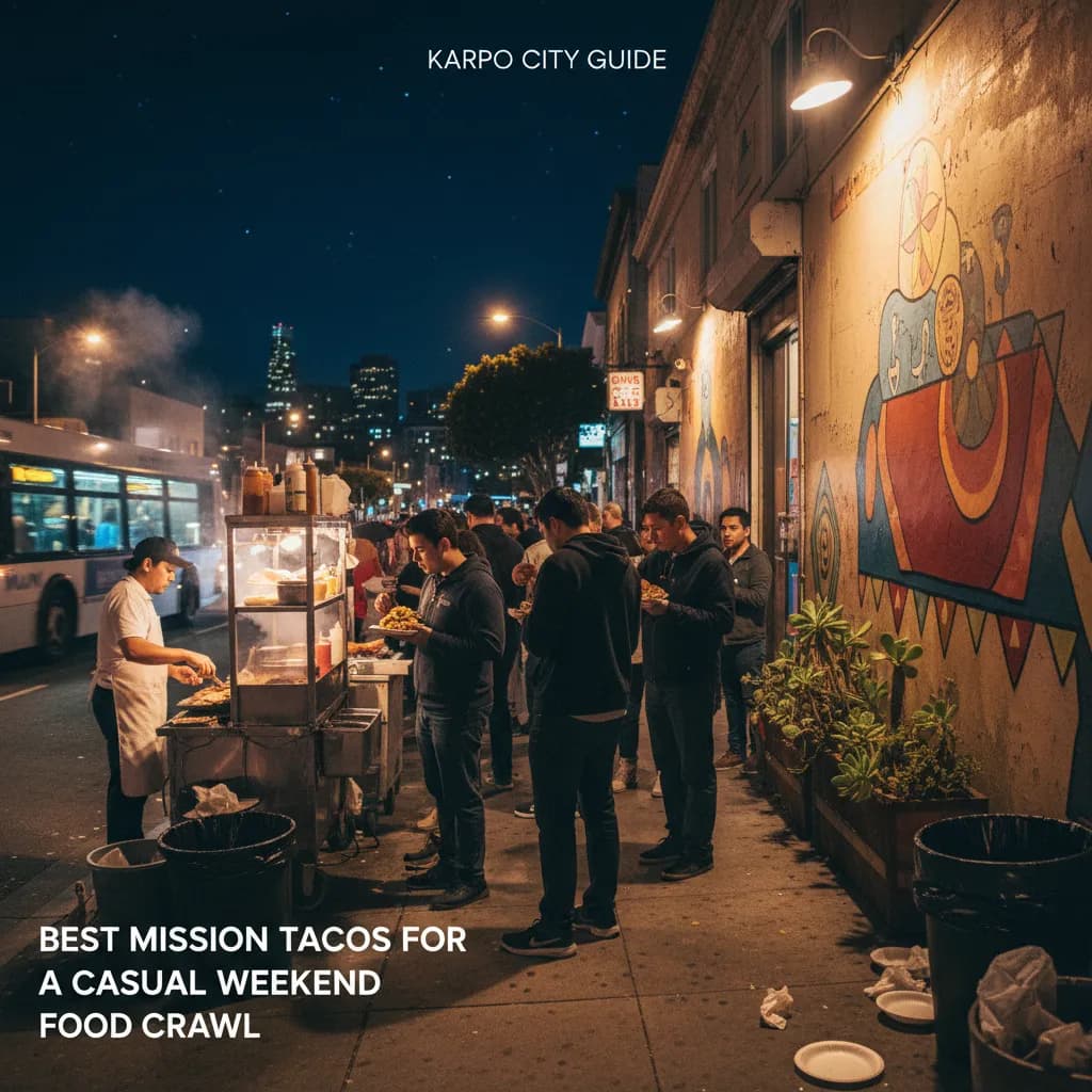 Editorial scene for Best Mission Tacos For A Casual Weekend Food Crawl in SF.