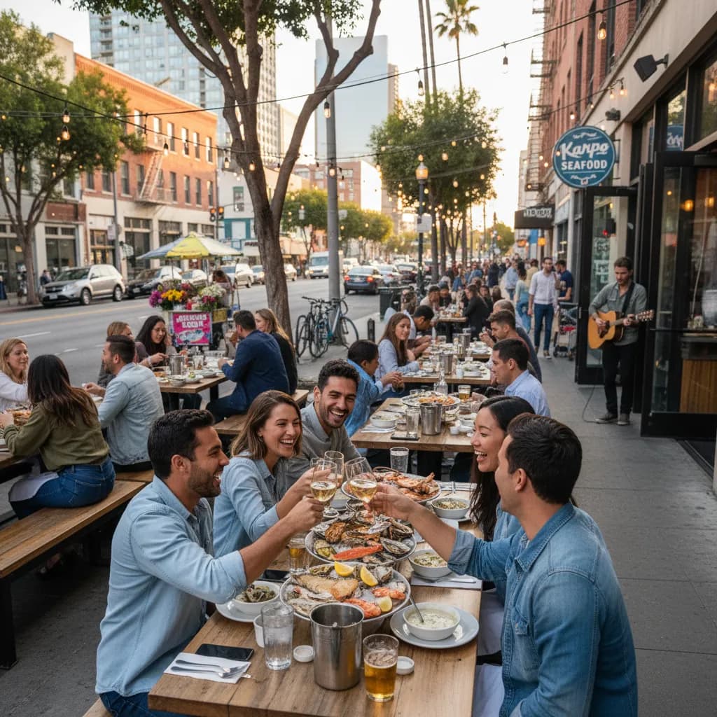 Local route detail for Best Seafood Dinners In LA For Casual Groups in LA.