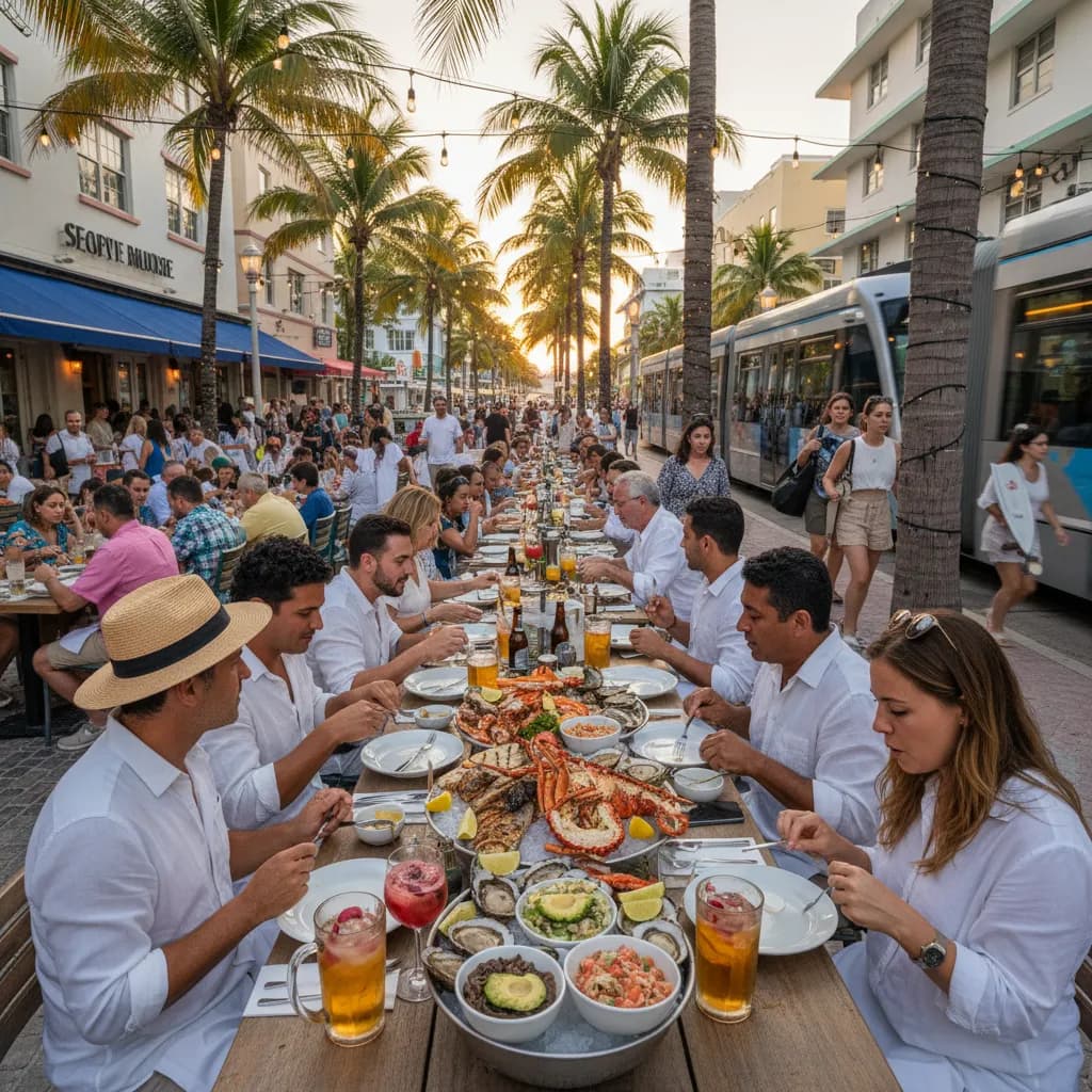 Local route detail for Best Seafood Dinners In Miami After Beach Days in Miami.