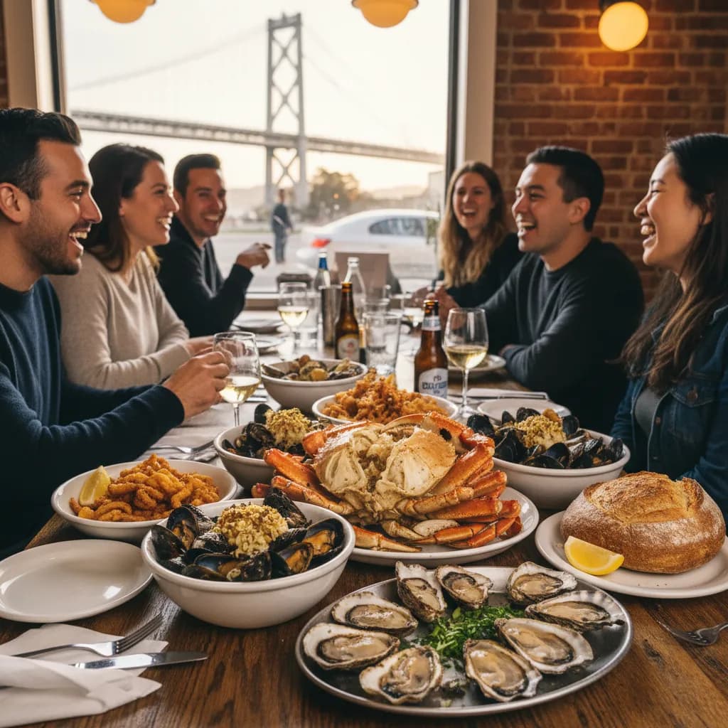 Local route detail for Best Seafood Dinners In SF For Casual Groups in SF.