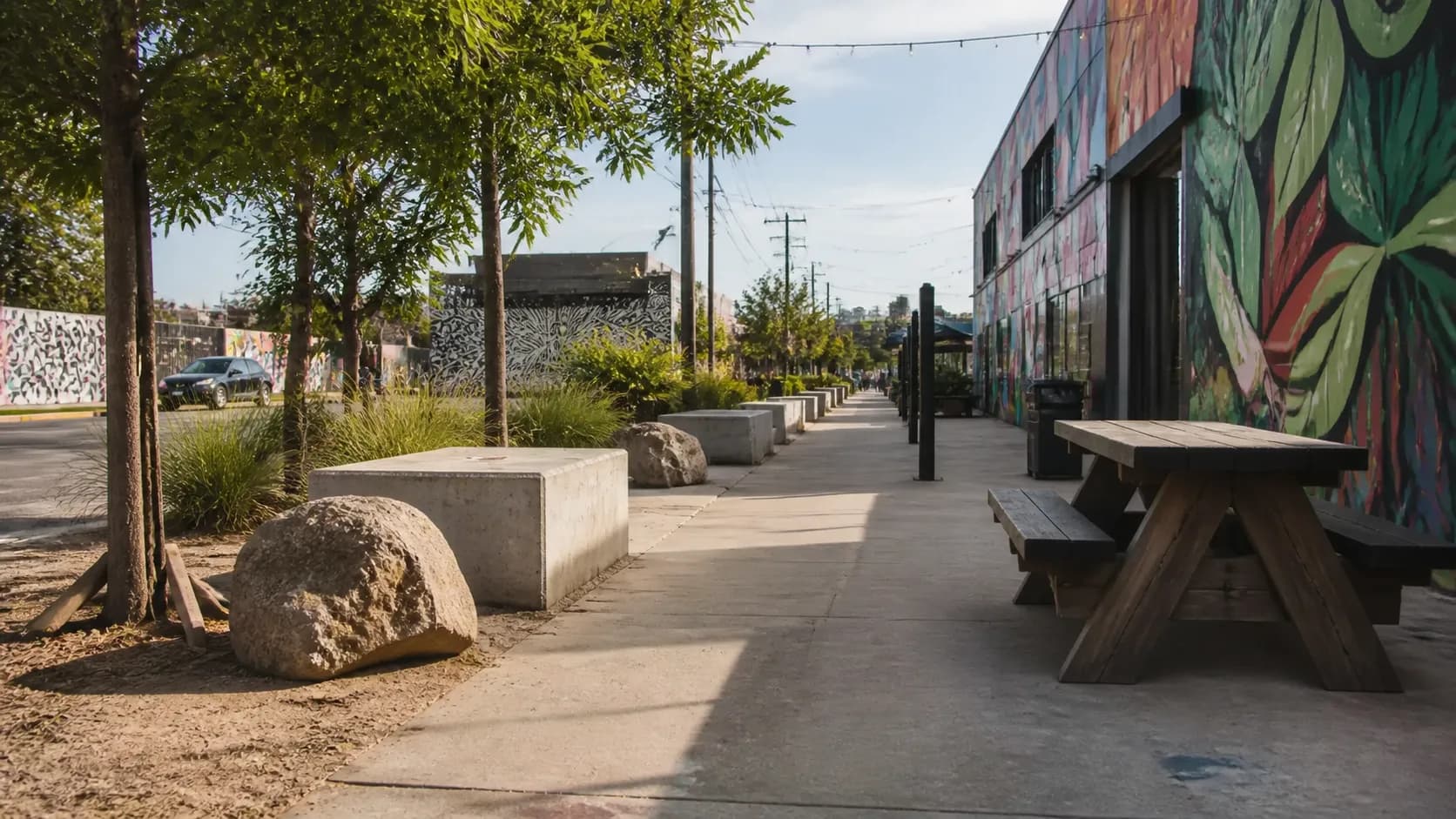 Realistic city scene for monterrey vs nashville: A Different Wynwood Plan in Miami