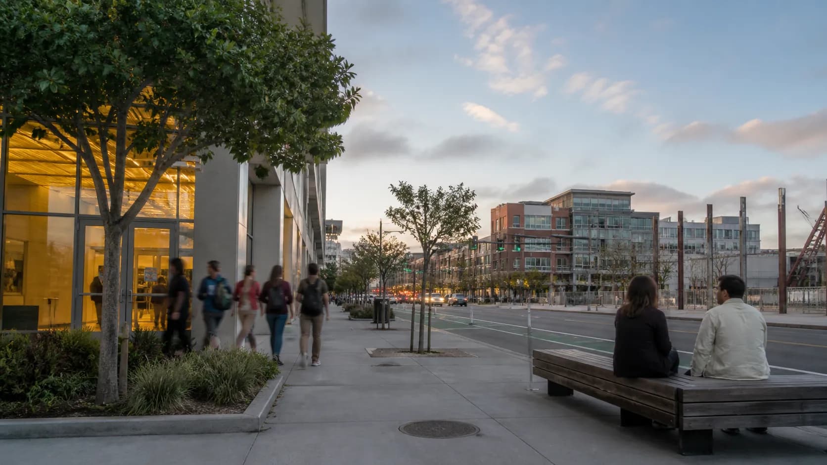 Realistic city scene for How to Turn reflecting pool Into a Real San Francisco Night image 3