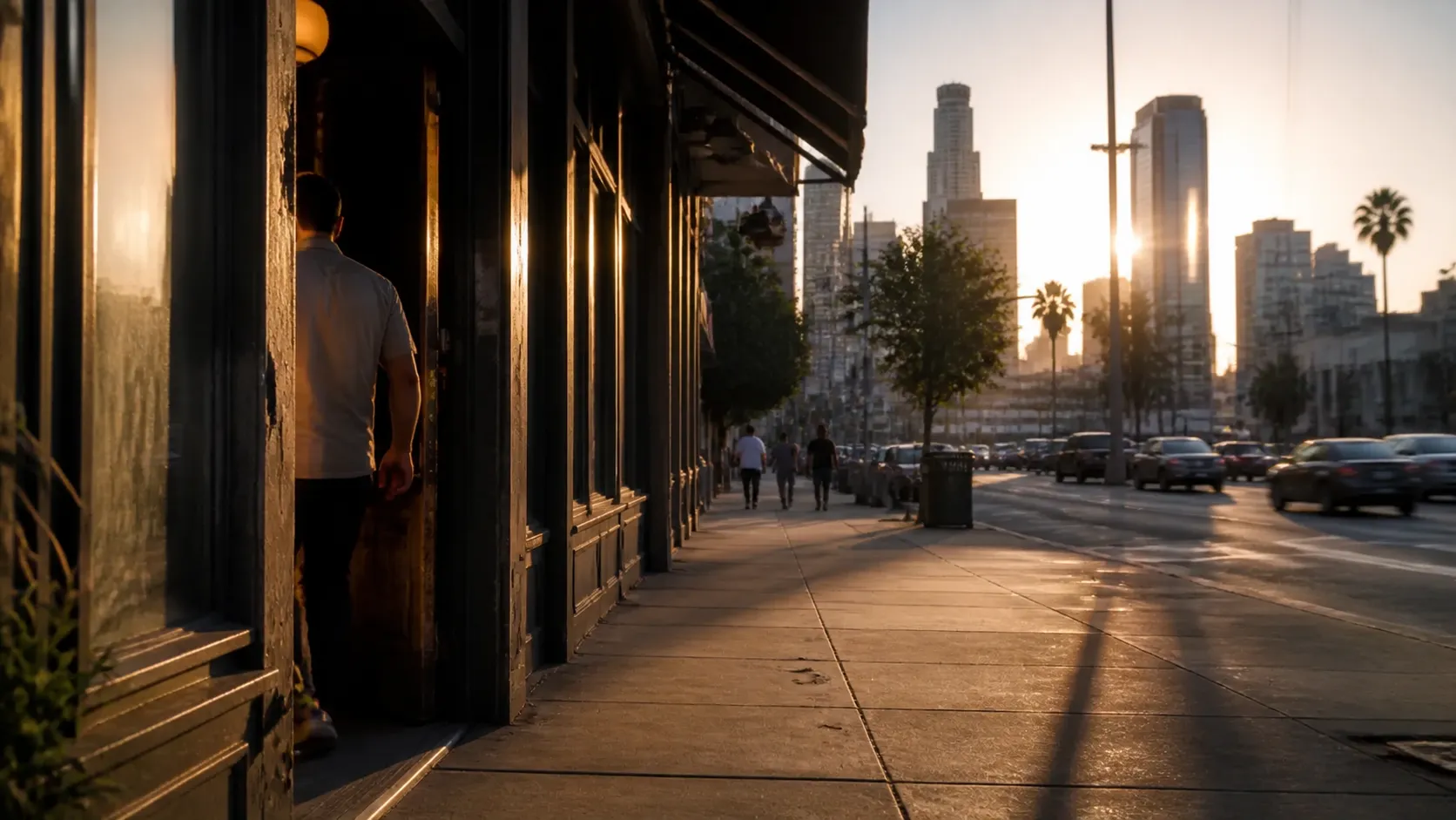 Realistic city scene for man united vs leeds: A Different Downtown LA Plan in Los Angeles image 3