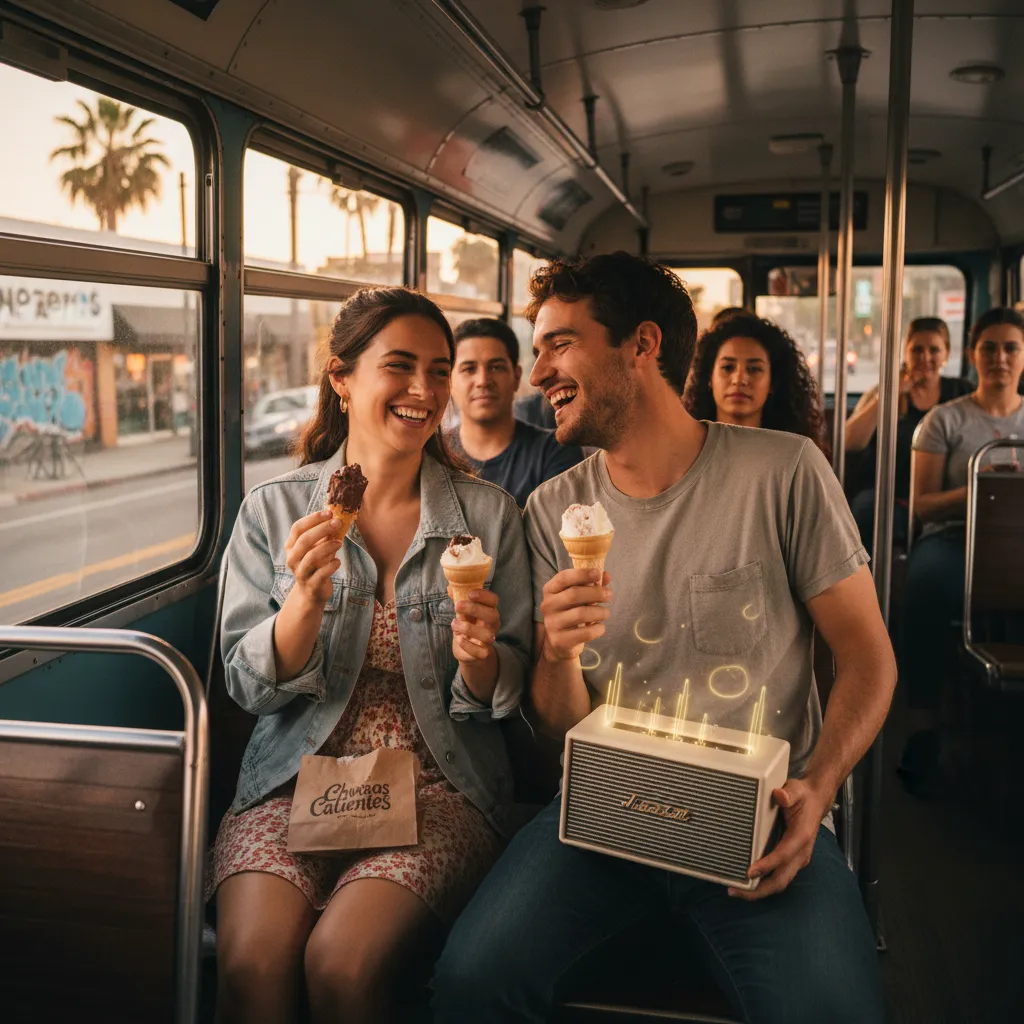 Local route detail for LA Cheap Date Ideas With Music And Dessert in LA.