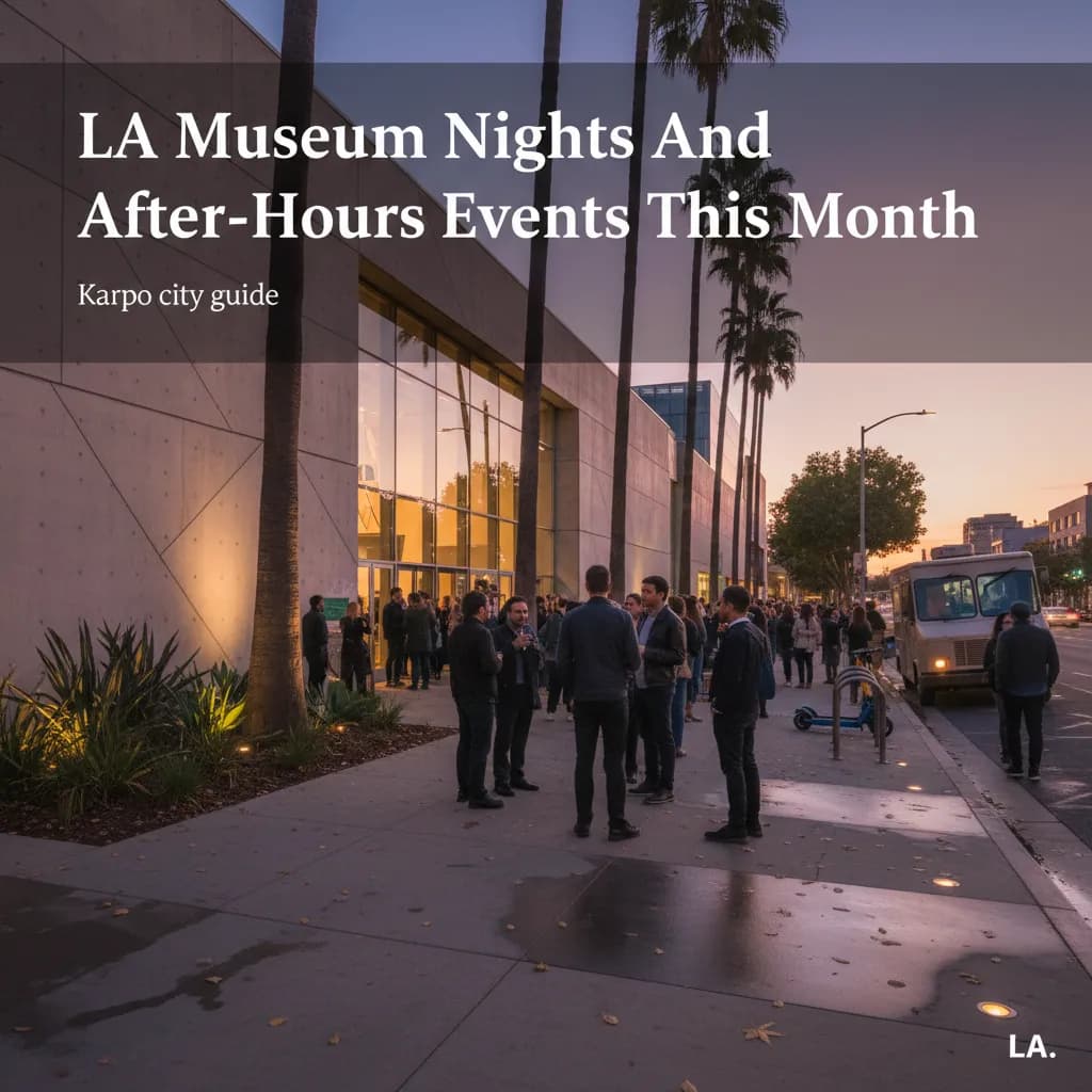 Editorial scene for LA Museum Nights And After-Hours Events This Month in LA.