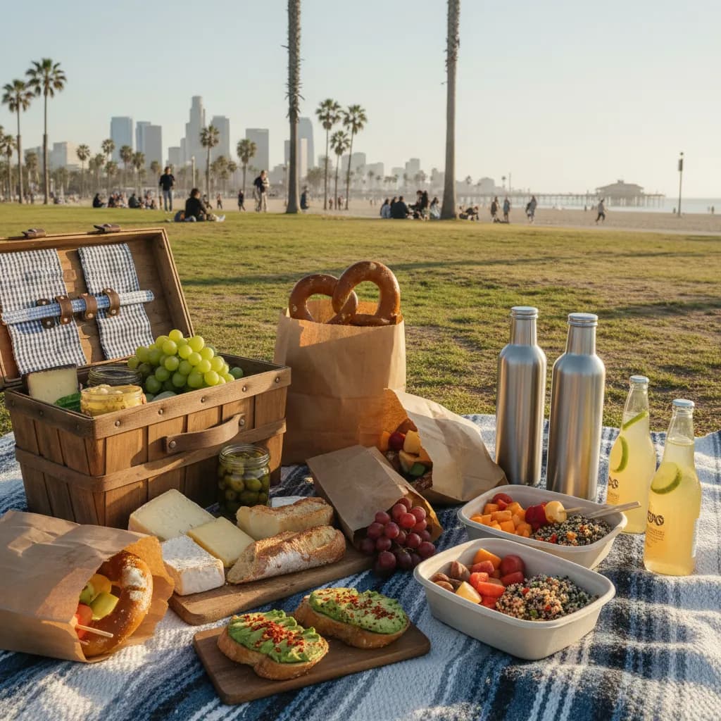 Editorial scene for LA Picnic Spots With Parks, Beaches, And Snacks in LA.