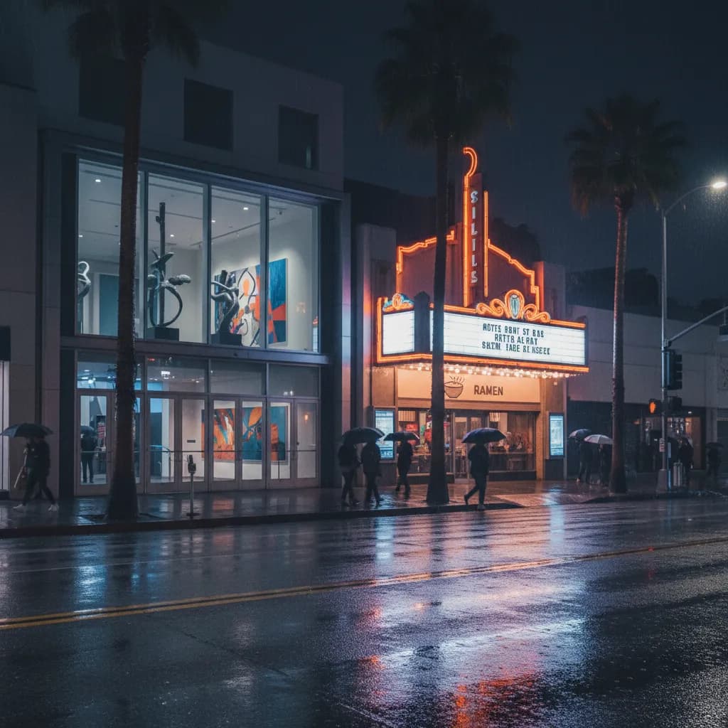 Local route detail for LA Rainy Day Plans: Museums, Movies, And Ramen in LA.