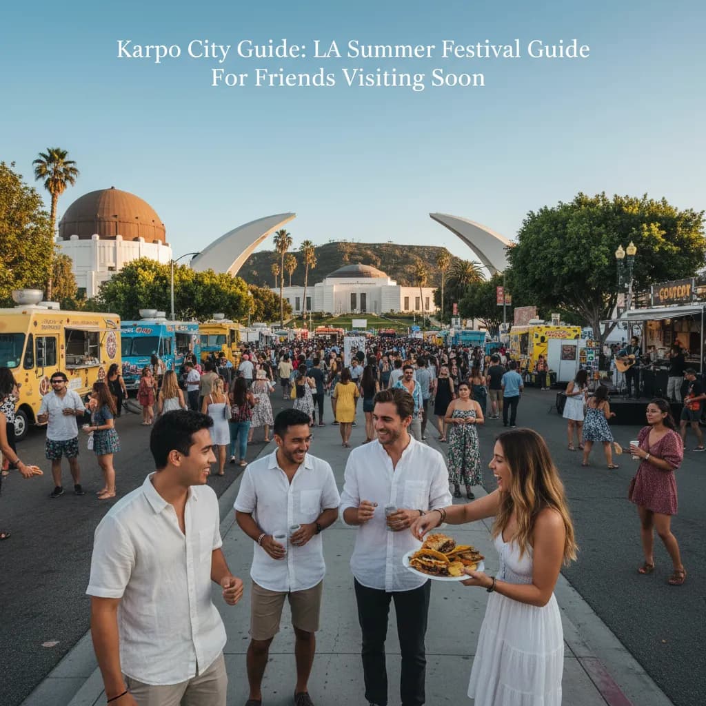 Editorial scene for LA Summer Festival Guide For Friends Visiting Soon in LA.