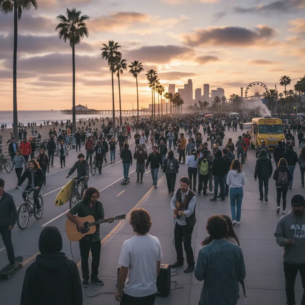Local route detail for LA Weekend Plan: Music, Beaches, And Cheap Eats in LA.