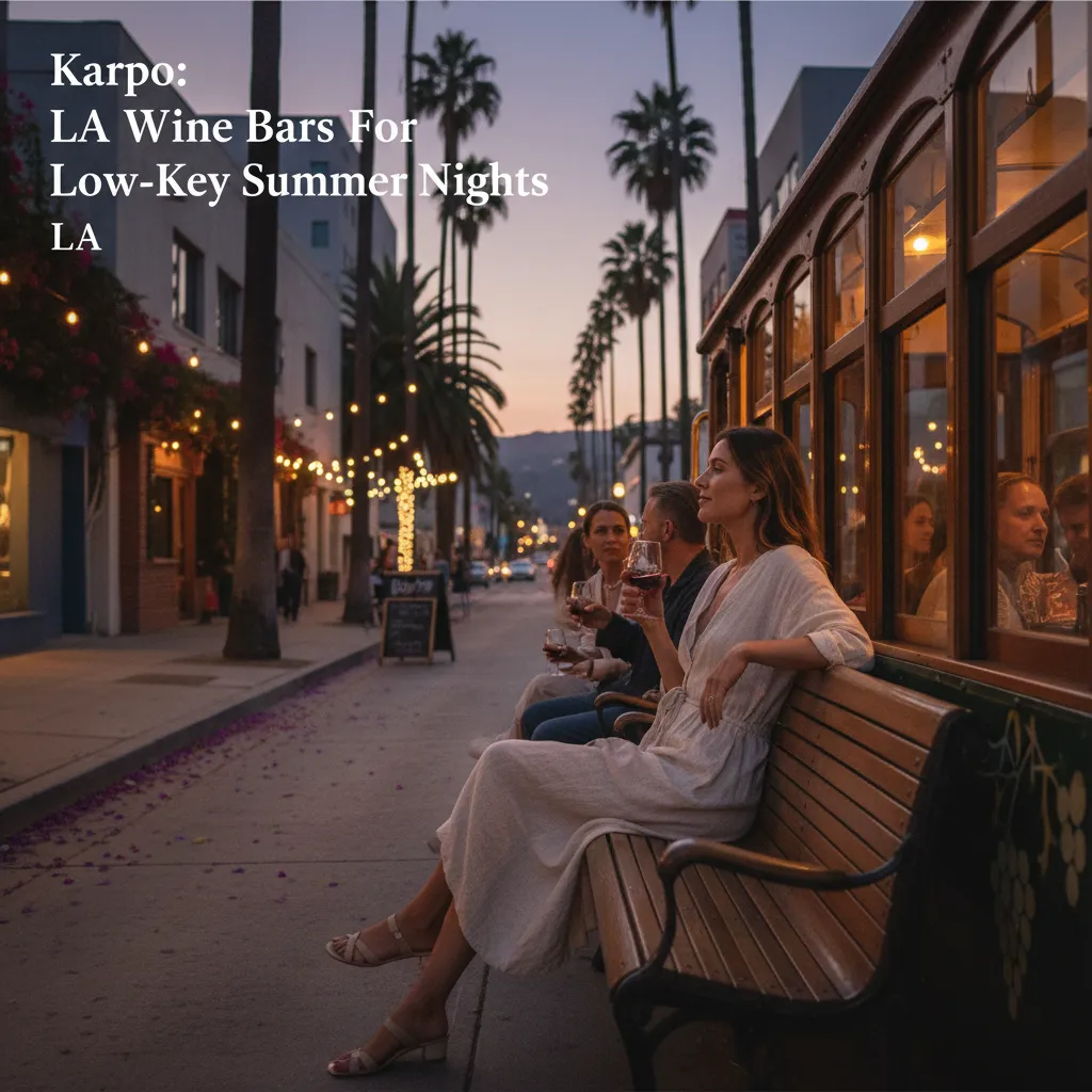 Local route detail for LA Wine Bars For Low-Key Summer Nights in LA.