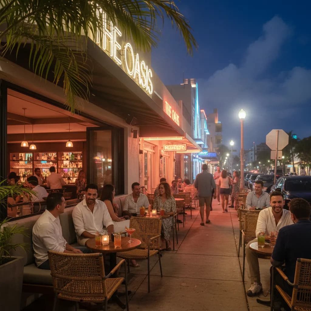Local route detail for Miami Cocktail Bars For Low-Key Summer Nights in Miami.