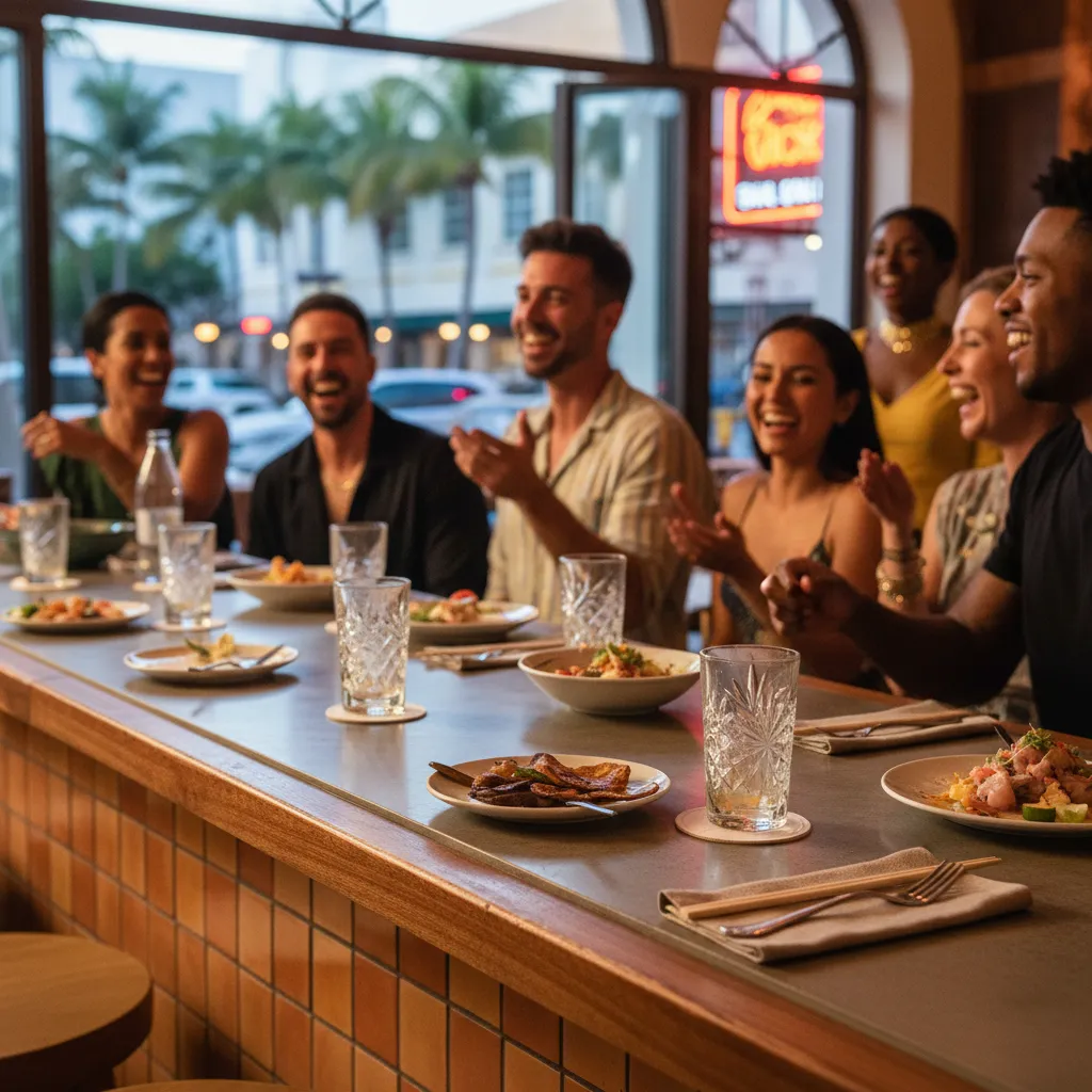 Local route detail for Miami Group Dinner Spots Before Shows And Concerts in Miami.