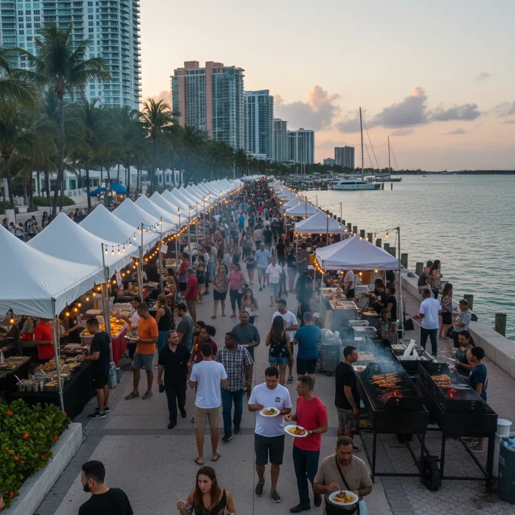 Cover image for Miami Street Fairs This Month With Food Vendors in Miami.
