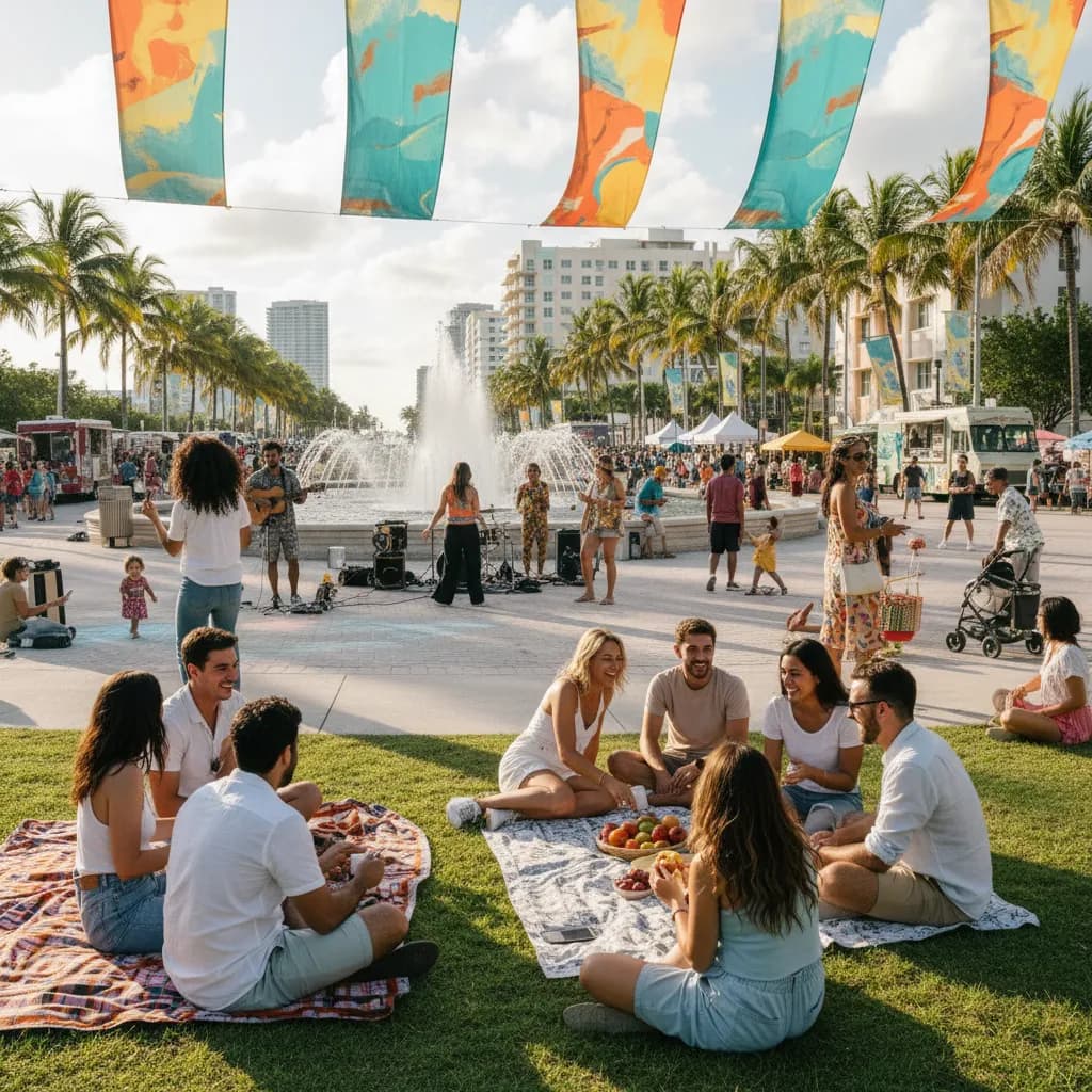 Editorial scene for Miami Summer Festival Guide For Friends Visiting Soon in Miami.