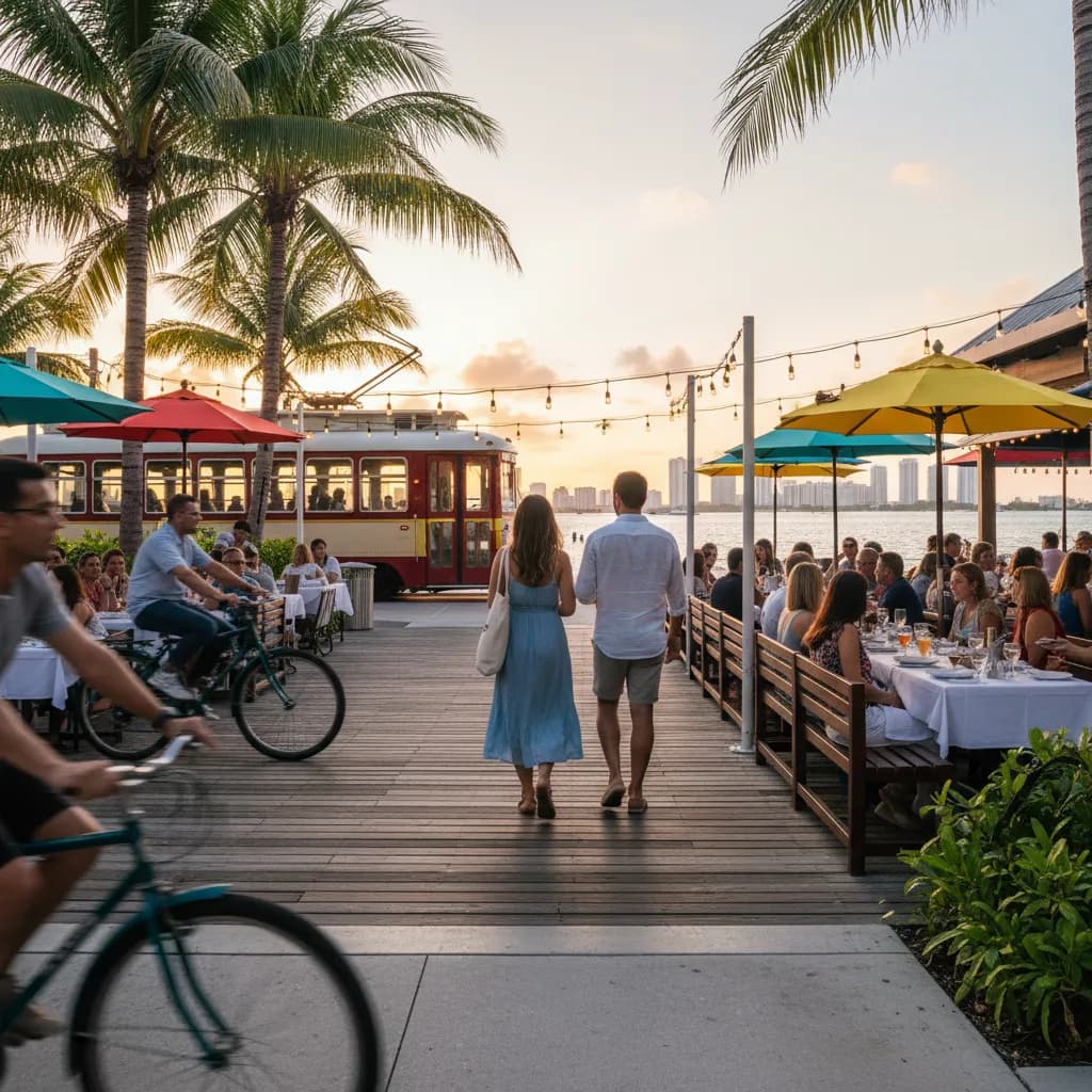 Cover image for Miami Waterfront Dining For Casual Summer Evenings in Miami.