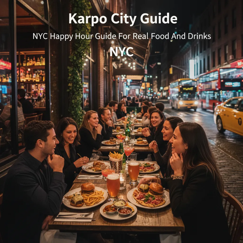 Local route detail for NYC Happy Hour Guide For Real Food And Drinks in NYC.
