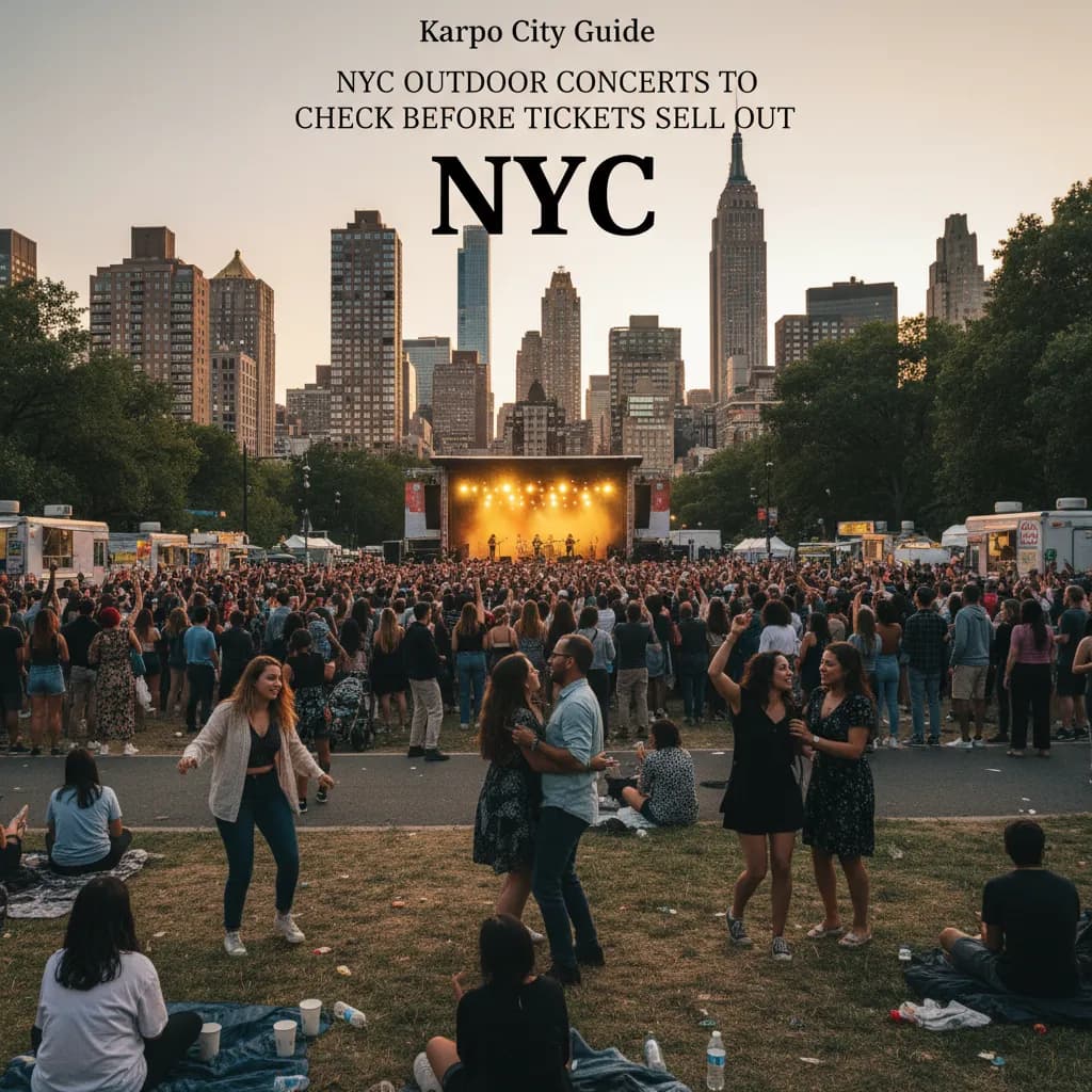 Editorial scene for NYC Outdoor Concerts To Check Before Tickets Sell Out in NYC.