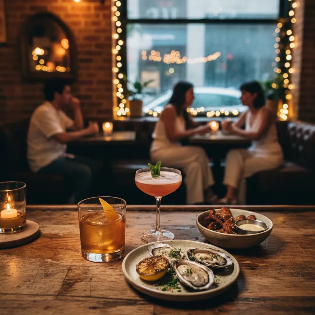 Editorial scene for NYC Speakeasy Bars For Low-Key Summer Nights in NYC.