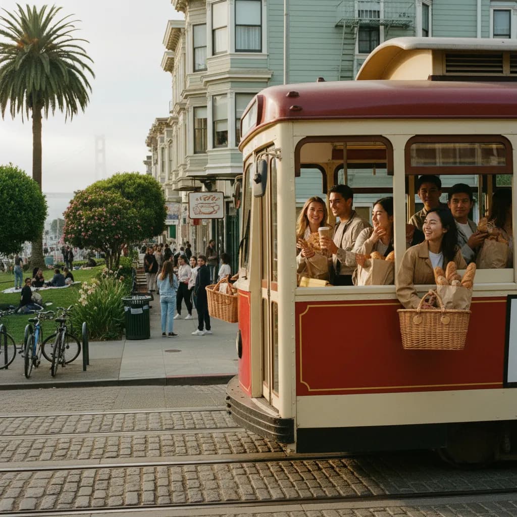 Local route detail for SF Picnic Spots With Parks, Bakeries, And Transit in SF.