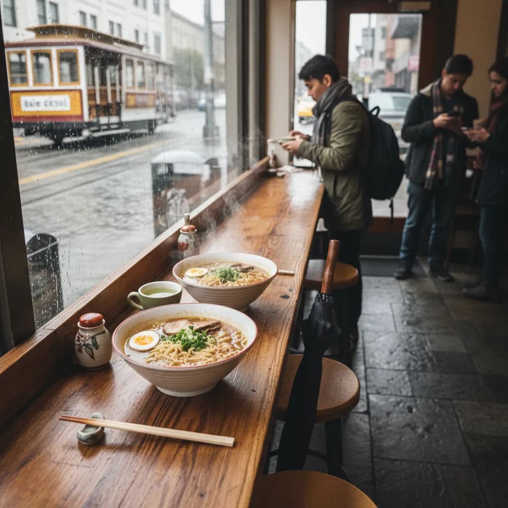 Local route detail for SF Rainy Day Plans: Museums, Movies, And Ramen in SF.