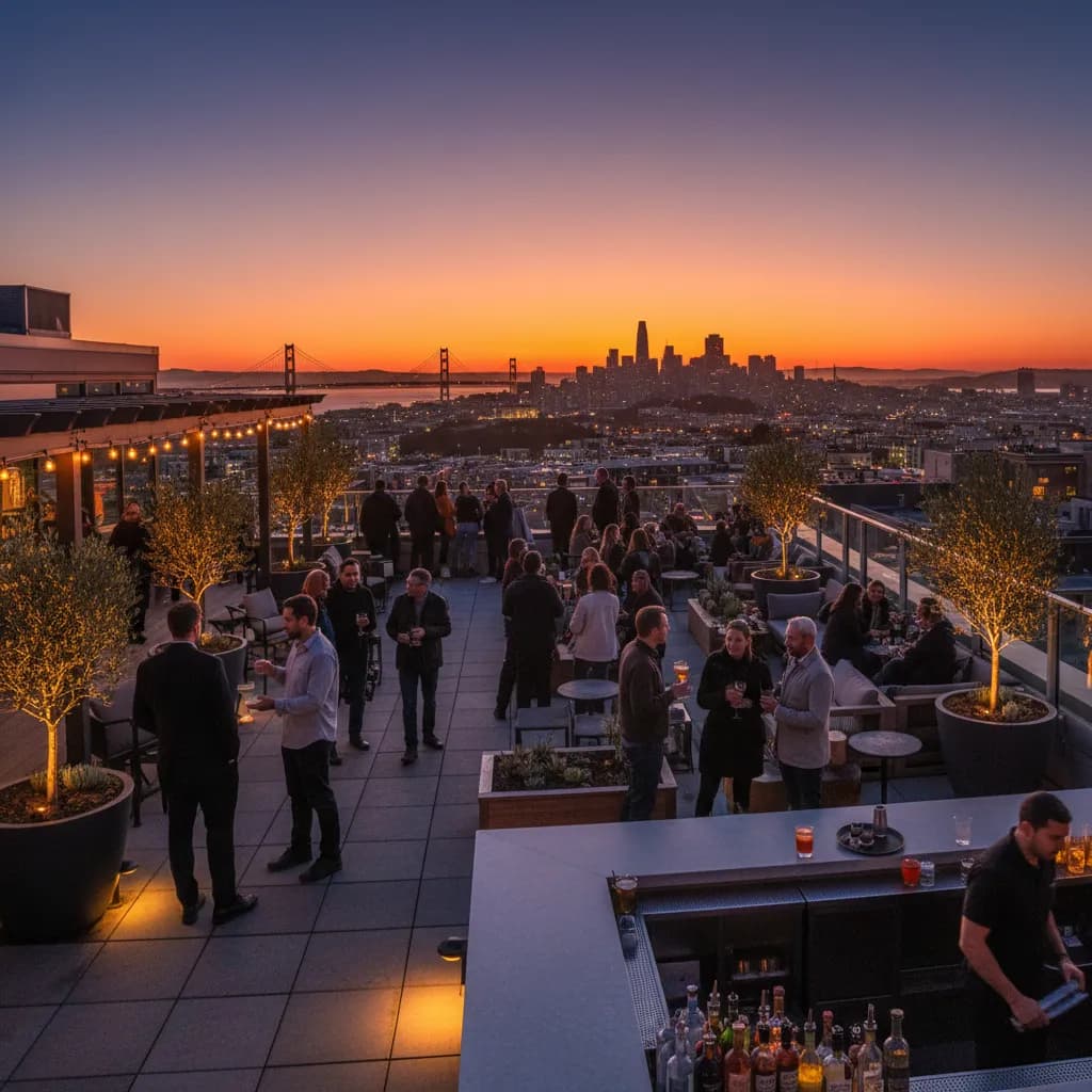Cover image for SF Rooftop Bars For Sunset Views And Cool Nights in SF.