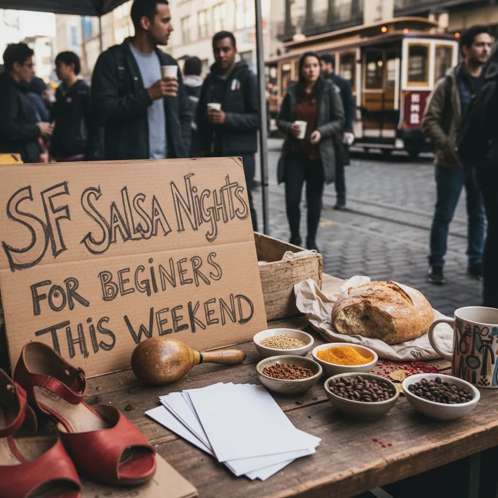 Editorial scene for SF Salsa Nights For Beginners This Weekend in SF.
