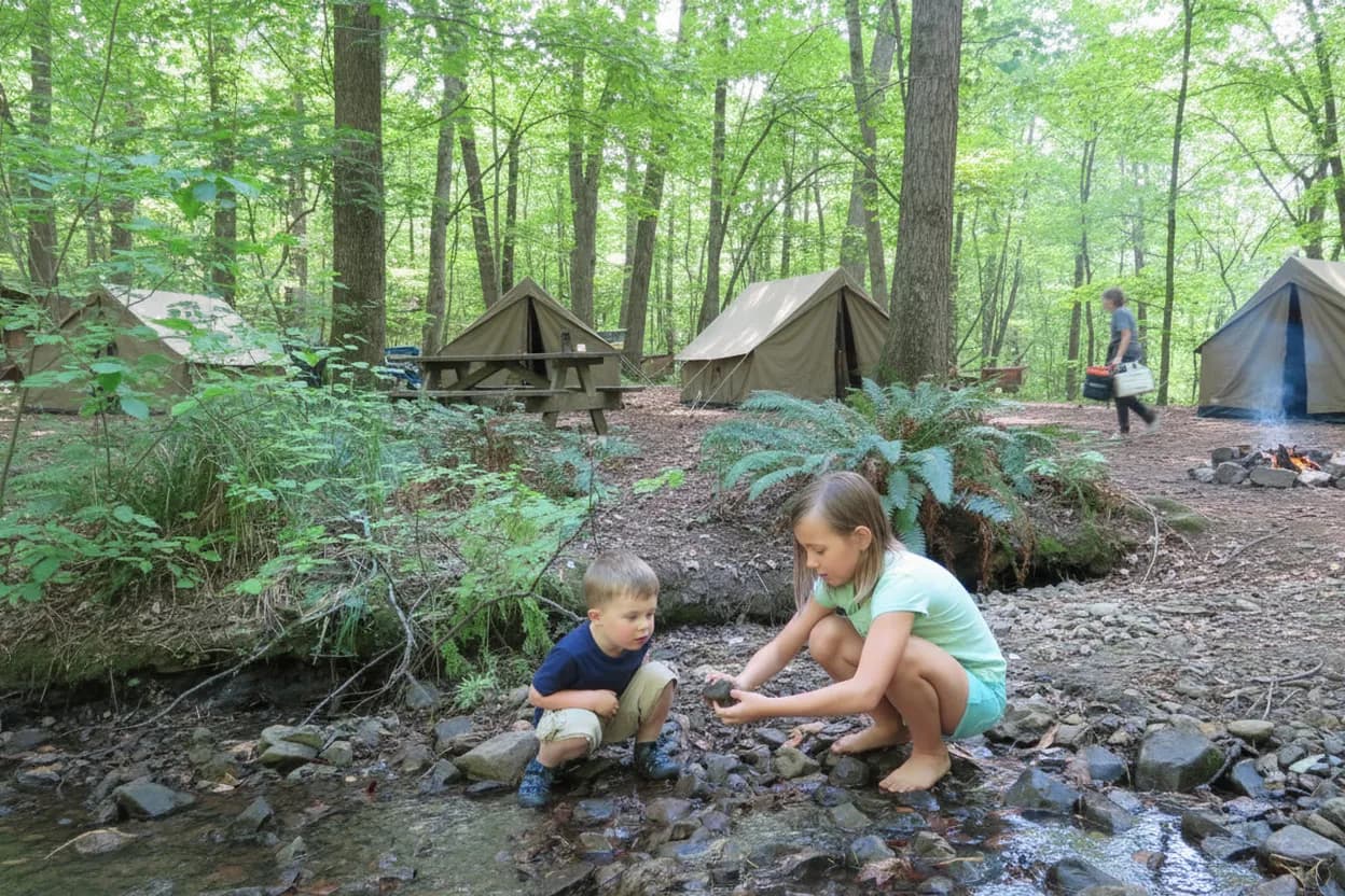 Cover scene for Upstate New York Beach Campgrounds: A Family Guide to Summer Getaways