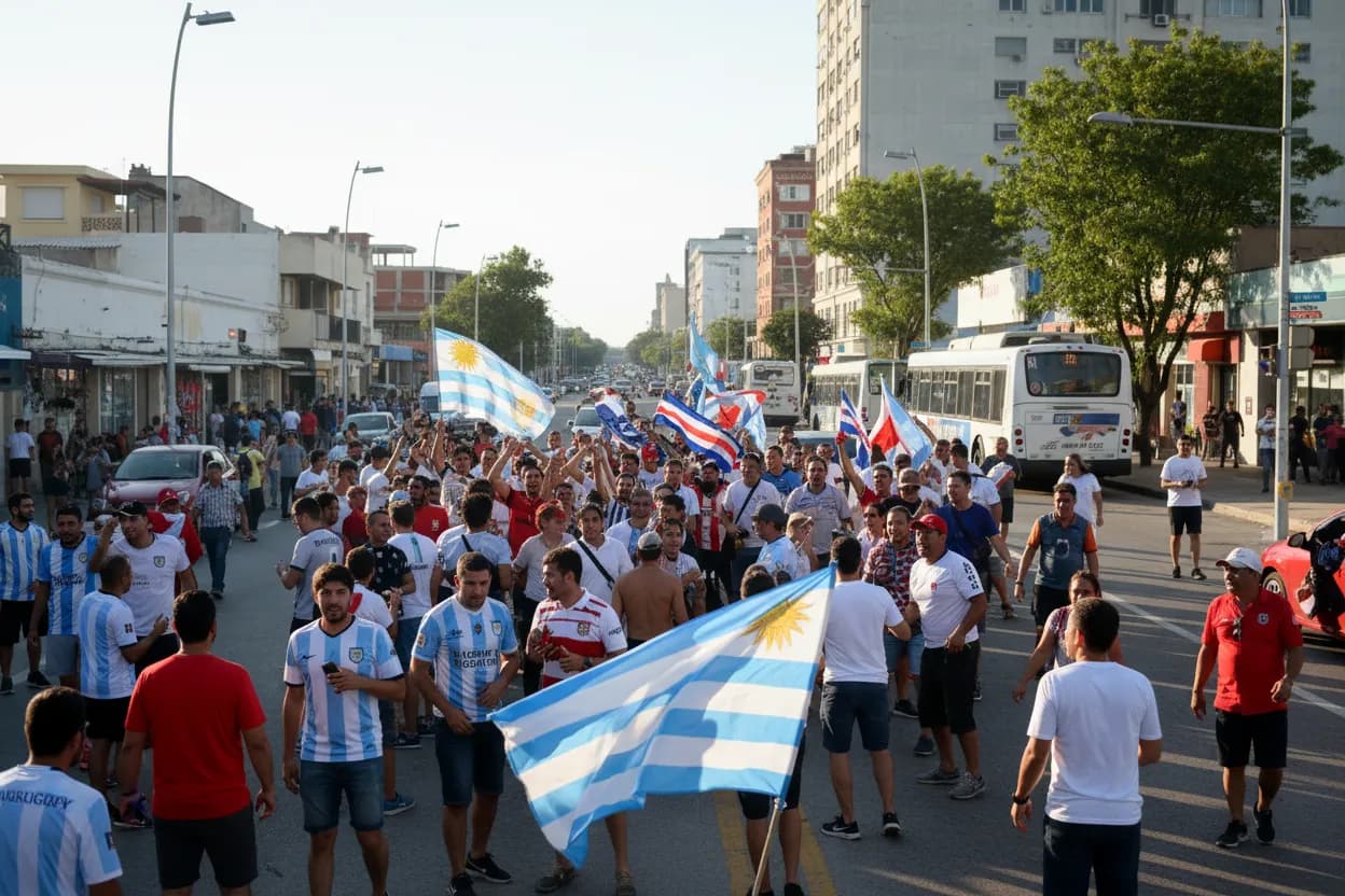 Bright public fan atmosphere for Uruguay and Cabo Verde in East Rutherford