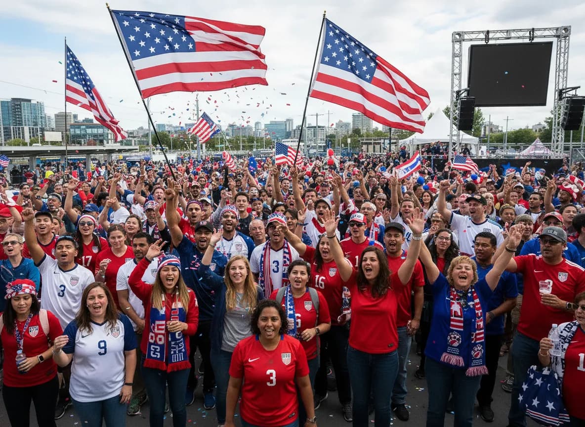 United States World Cup fans in Seattle