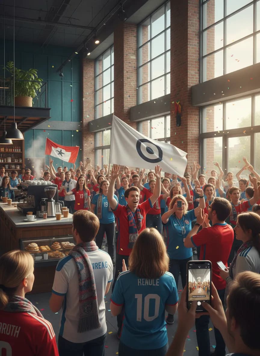 United States supporters using a public route in Seattle