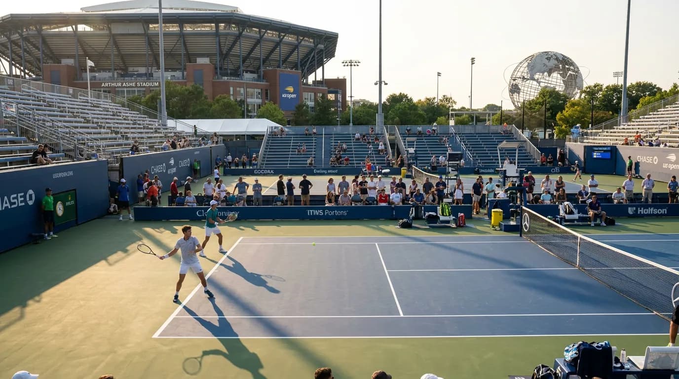 Bright US Open tennis atmosphere illustrating US Open 2026 Dark Horses Ready for a New York Breakthrough.