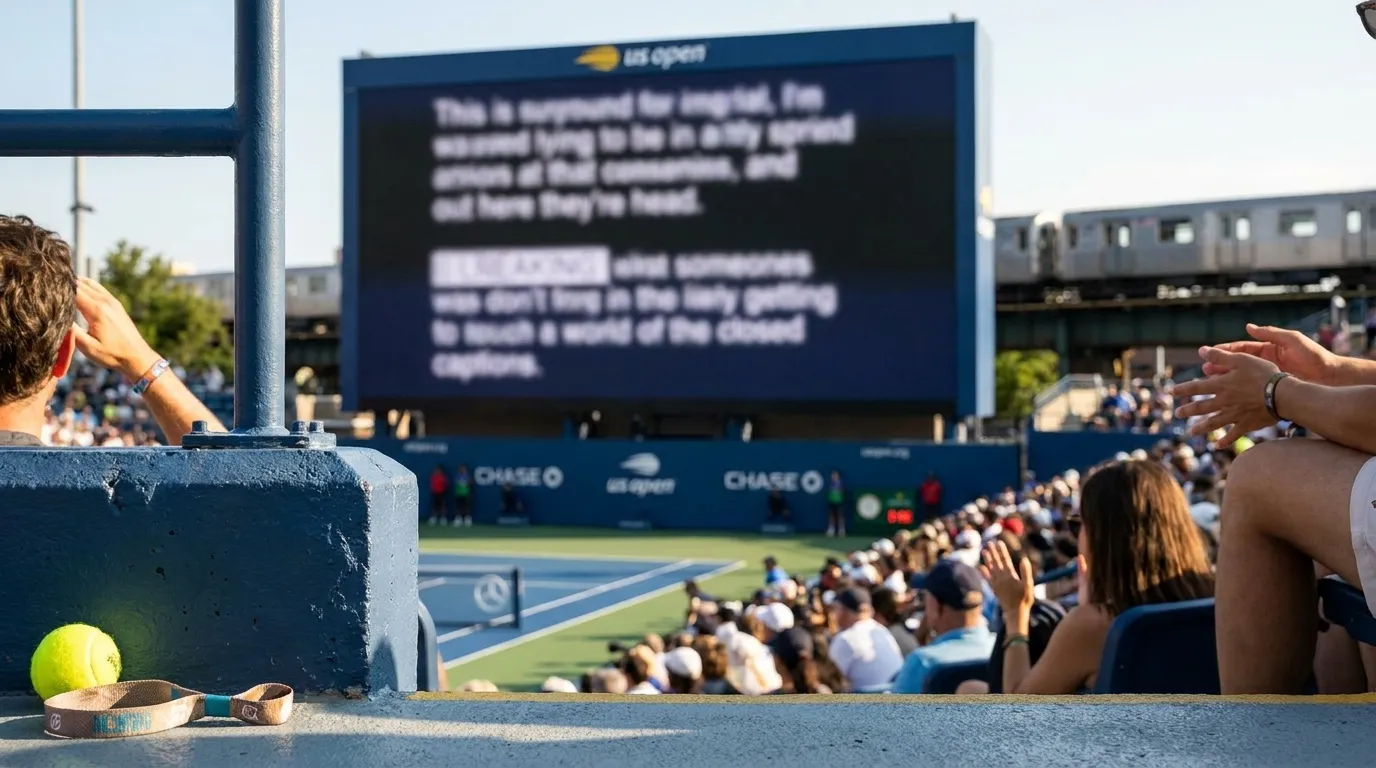 Photorealistic New York scene for US Open Captioning and Audio Options for Accessible Viewing.