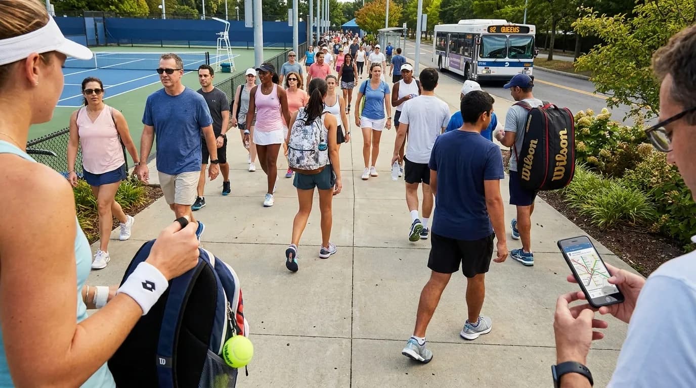 Bright editorial scene supporting US Open Footwear Guide for Twenty-Thousand-Step Stadium Days.