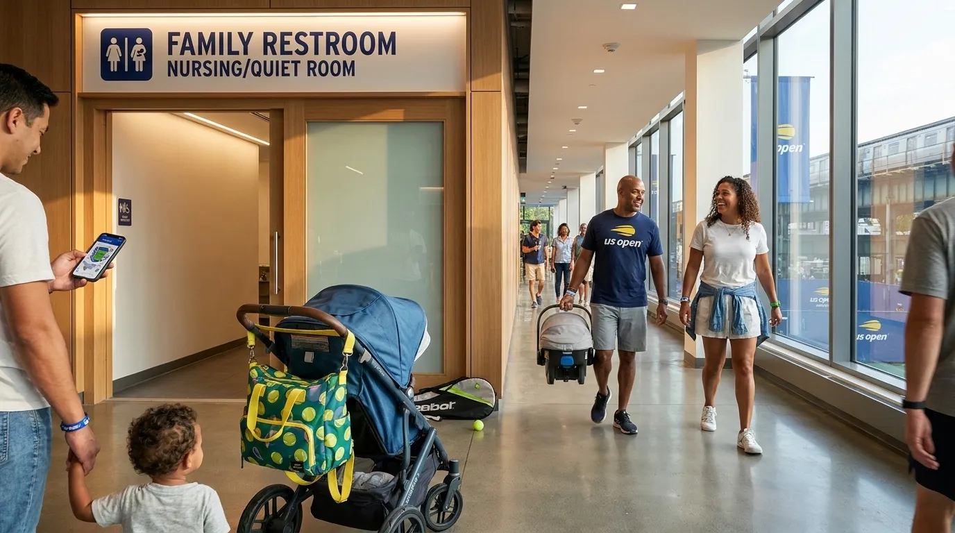 Photorealistic New York scene for US Open Nursing and Family Rest Spaces Explained Clearly.