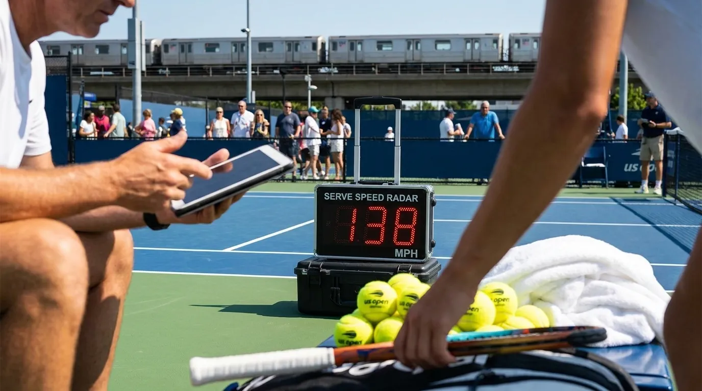 Bright editorial scene supporting US Open Return Games That Neutralize Massive First Serves.