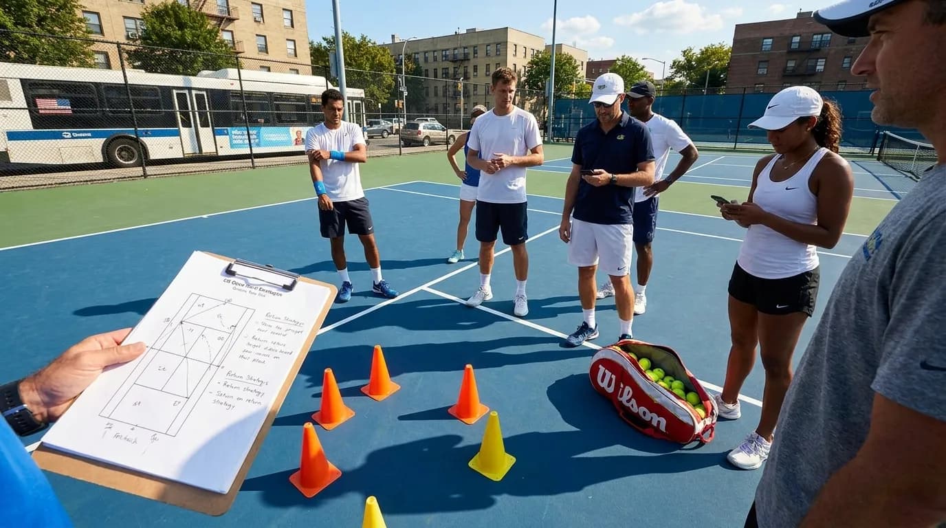 Bright editorial scene supporting US Open Return Games That Neutralize Massive First Serves.