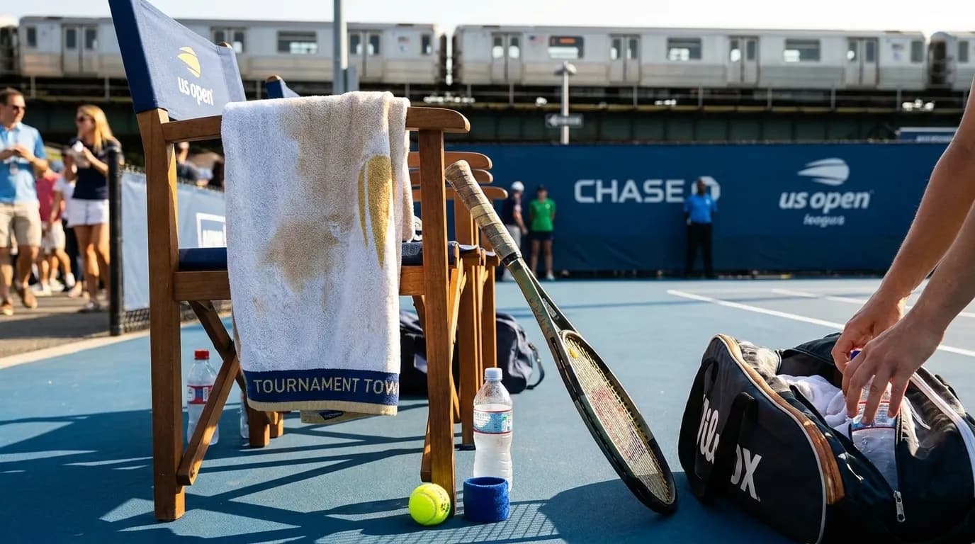 Bright editorial scene supporting US Open Tiebreak Psychology Behind Momentum-Swinging Mini Battles.